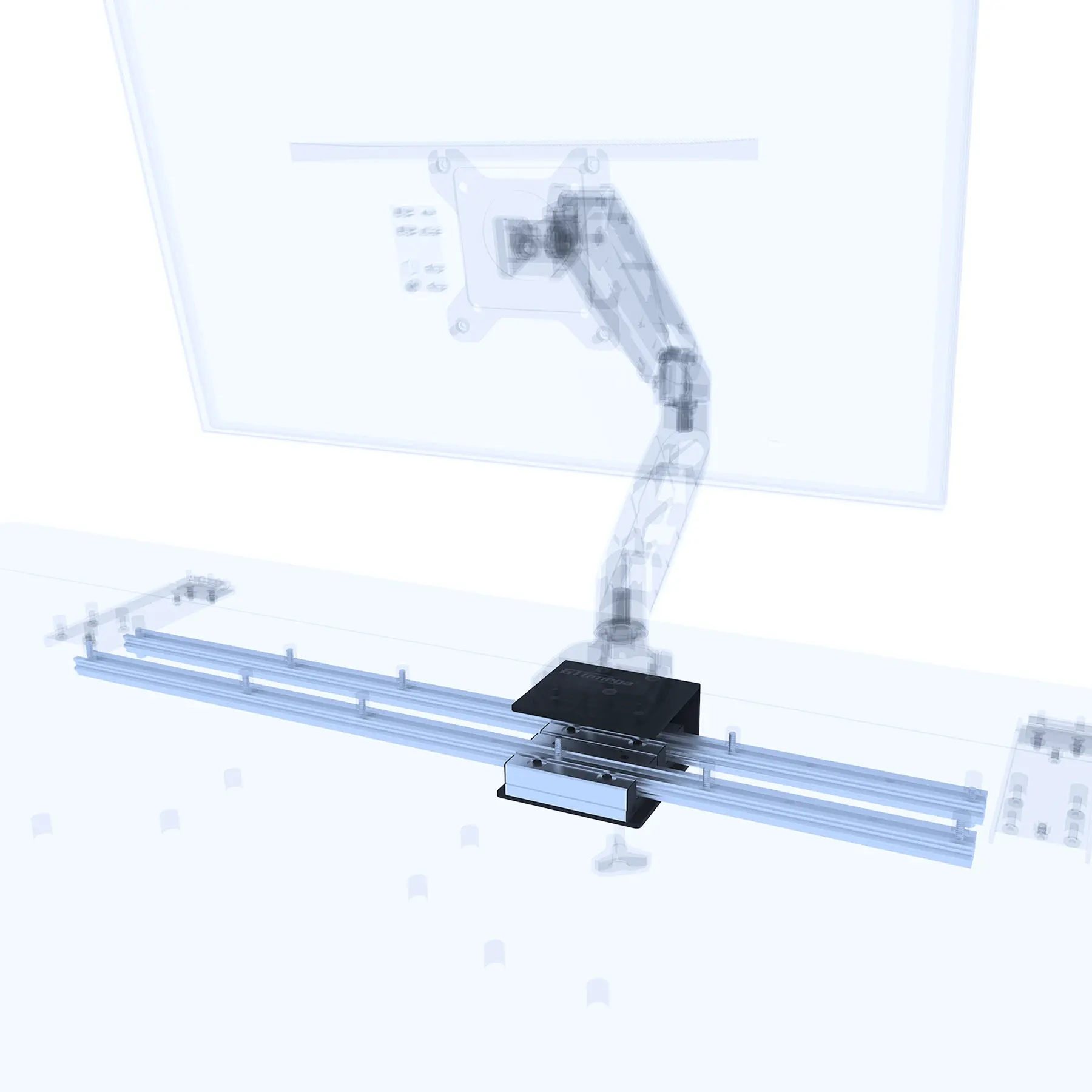 Monitor Arm Rail System