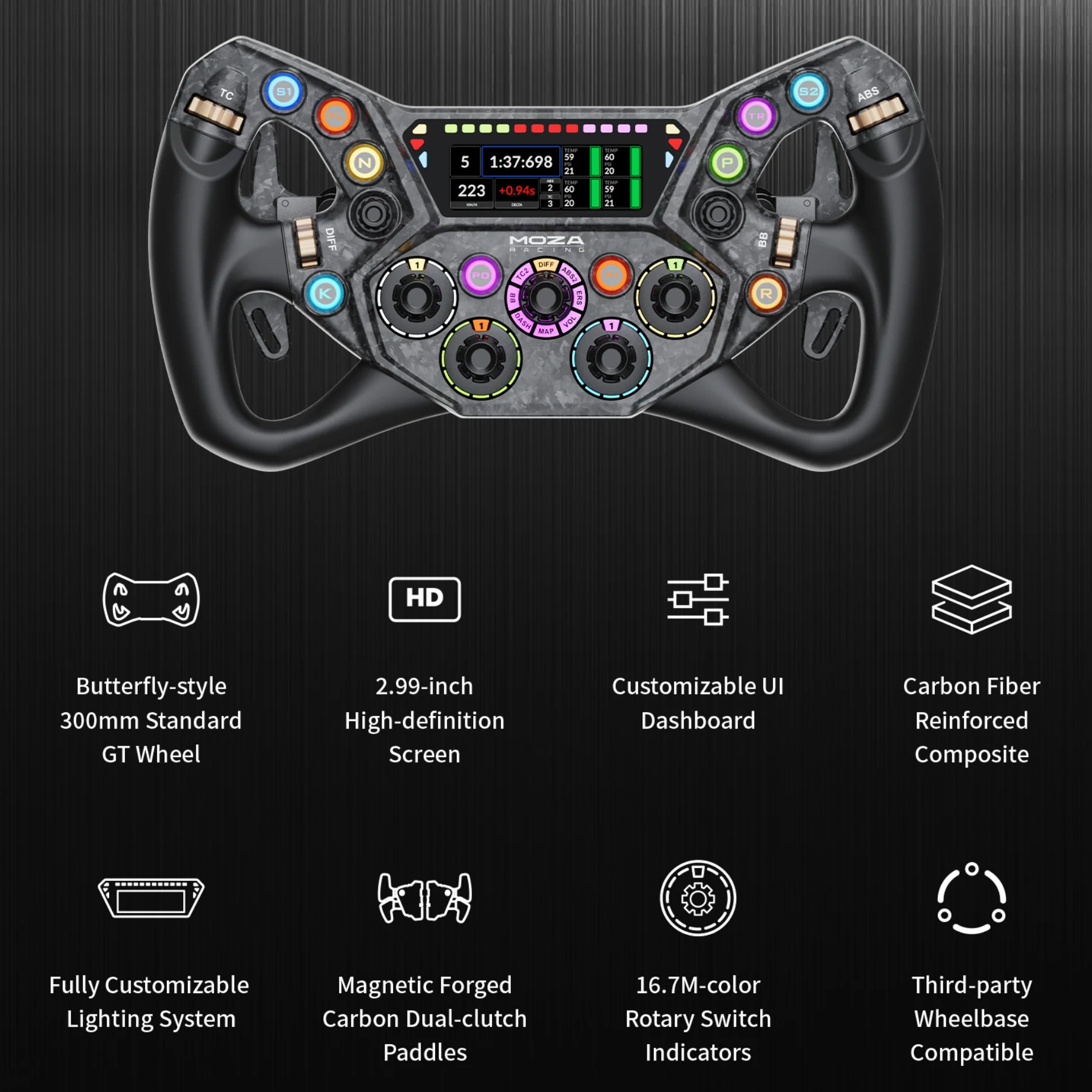 MOZA RACING KS Pro Steering Wheel - Image 3