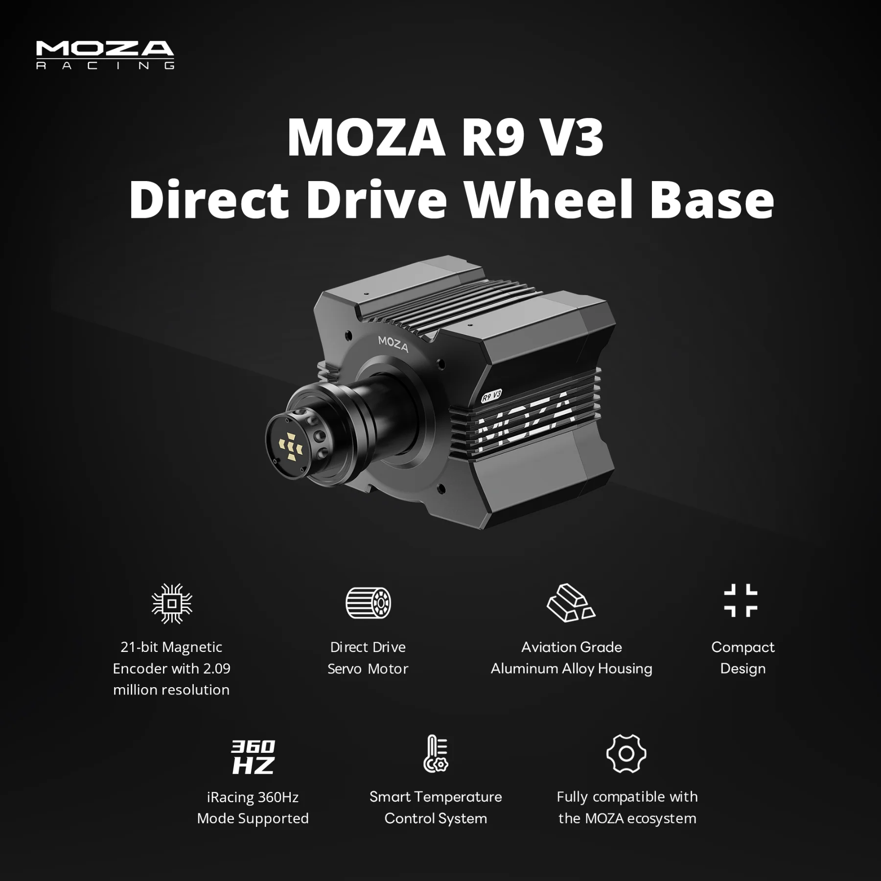 MOZA RACING R9 V3 Wheel Base - Image 4