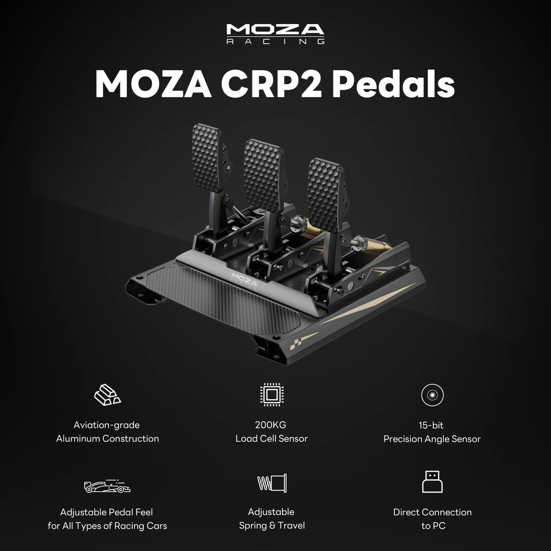 MOZA RACING CRP2 Pedals (Clutch only) - Image 3