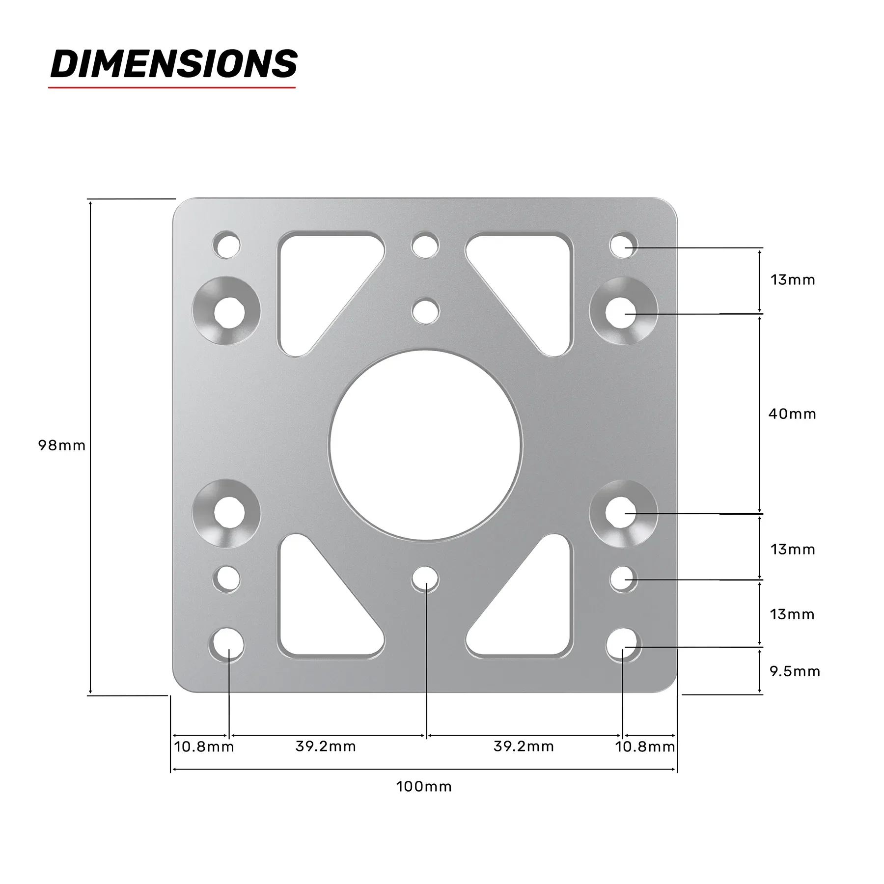 MOZA RACING Universal Base Mount Adapter - Image 2