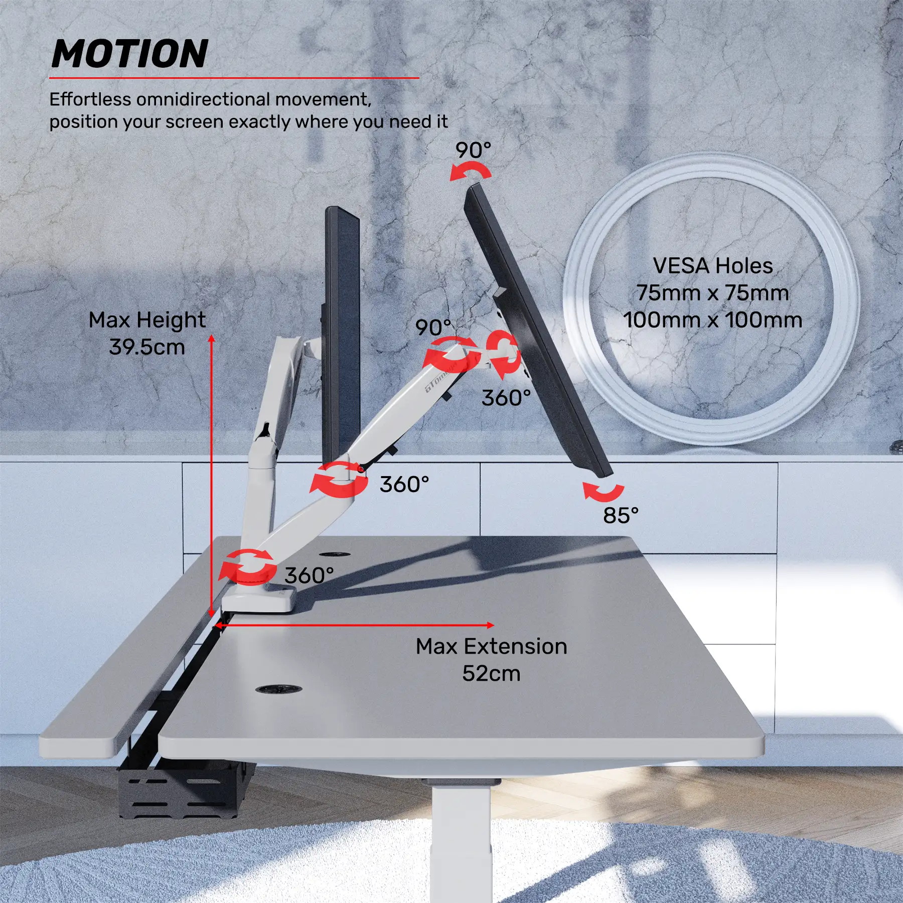 AXIS Dual Lift Monitor Arms - Image 12