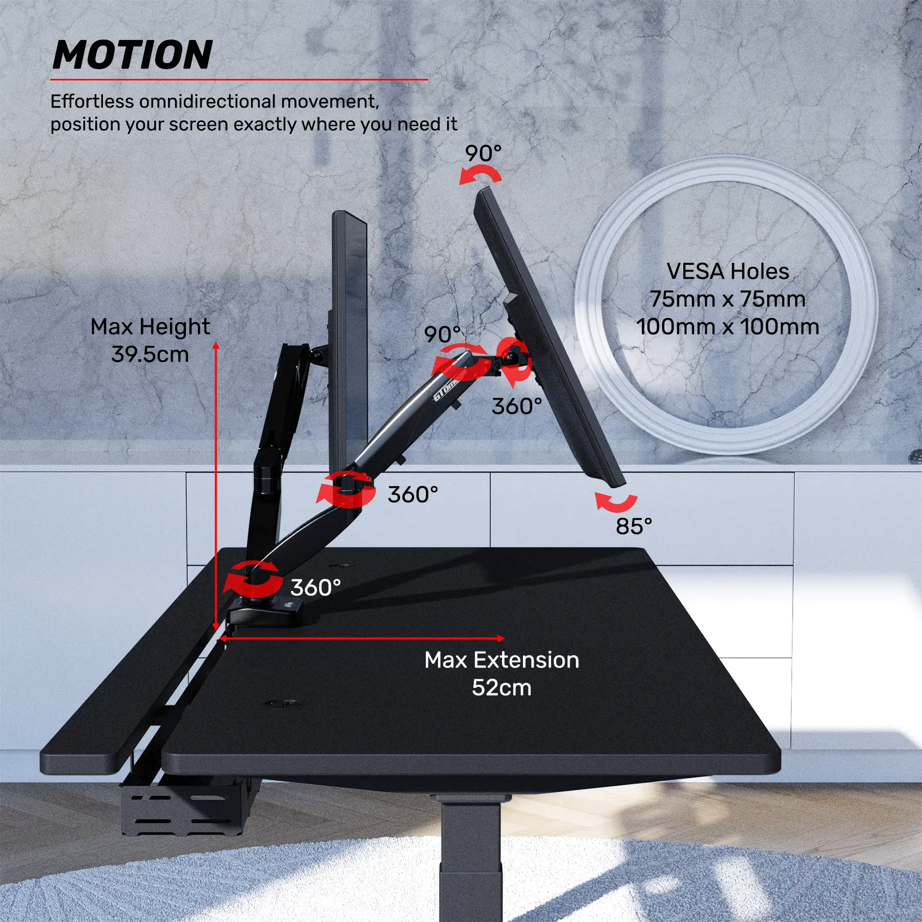 AXIS Dual Lift Monitor Arms - Image 6